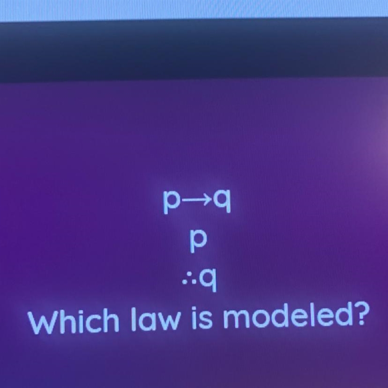 What law is being modeled-example-1