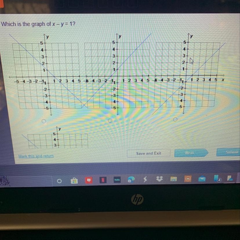 Which is the graph of x - y = 1?-example-1