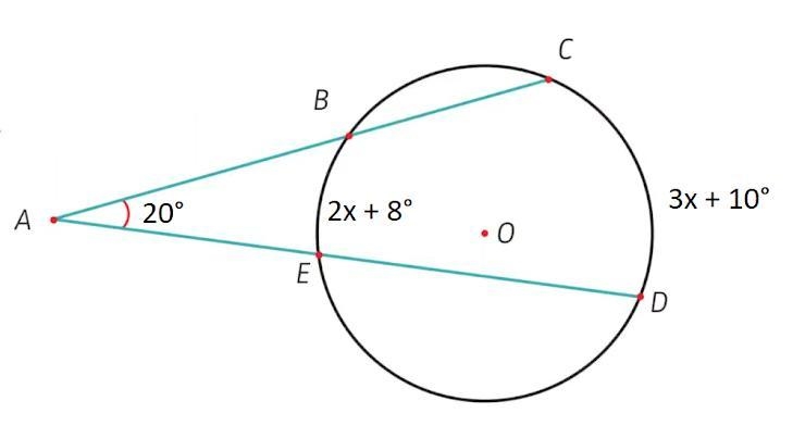 In the figure below what is the value of the CD arc? a) 114° b) 84° c) 40° d) 134° e-example-1