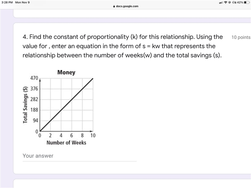 Find the constant of proportionality (k) for this relationship. Using the value for-example-1