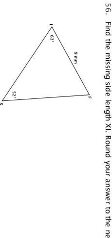 Find the missing side length XI. round your answer to the nearest tenth.​-example-1