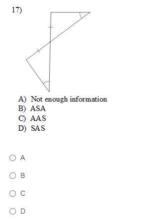 Determine which of the four postulates, if any, can be used to prove that the triangles-example-1