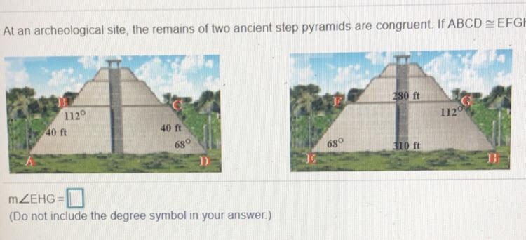 At an argheological site, the remains of two ancient step pyramids are congruent. If-example-1