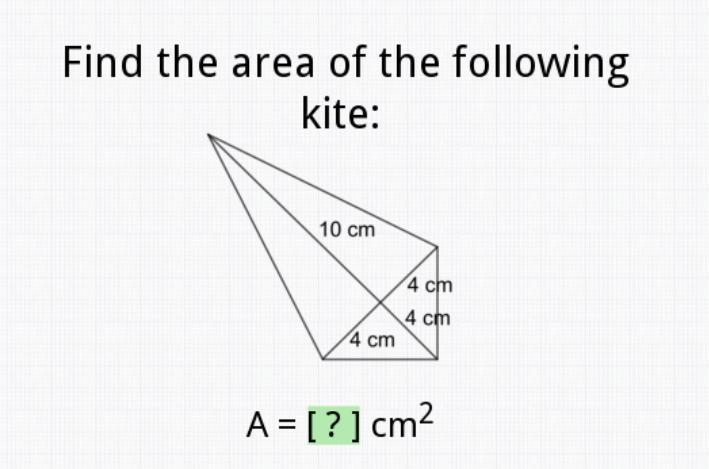 Area of the following kite?-example-1