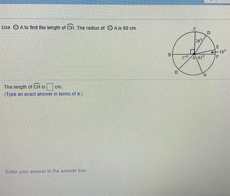 What is the length of the arch CH-example-1