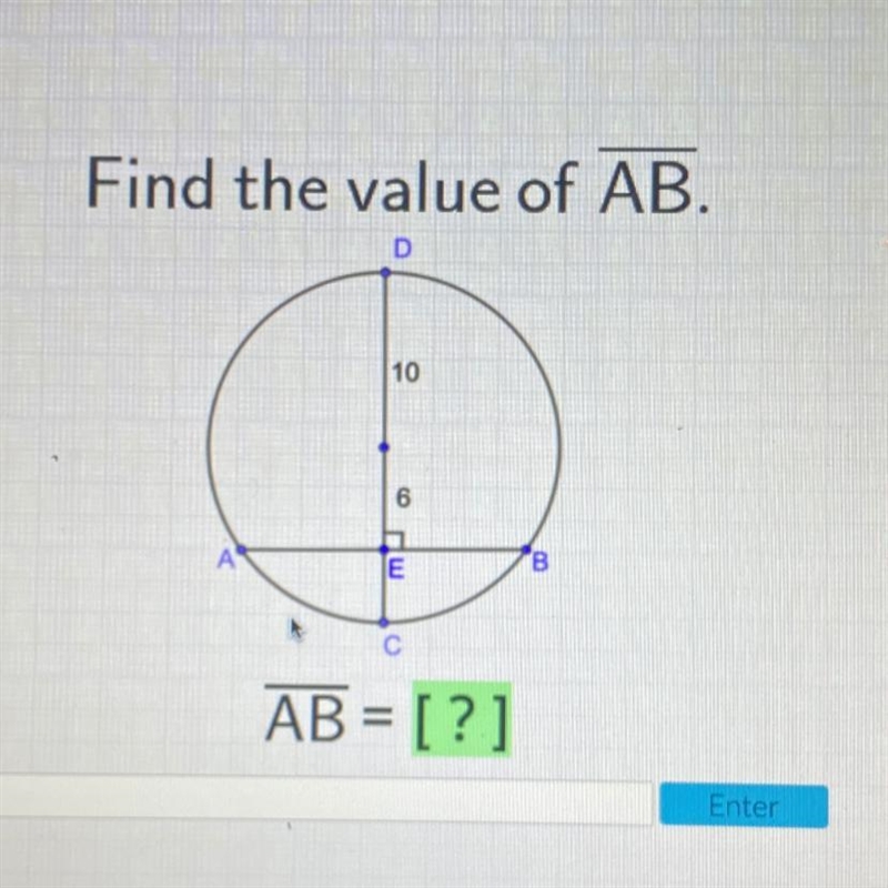 Geometry pls help !!! Find the value of AB. AB = [?]-example-1