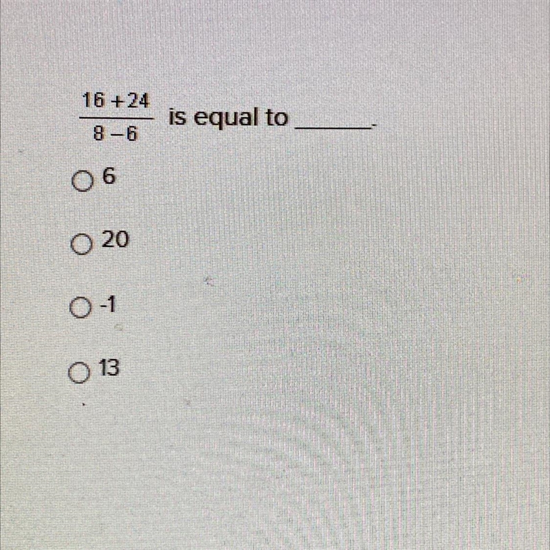 16 +24 is equal to 8-6 06 0 20 0-1 O 13-example-1