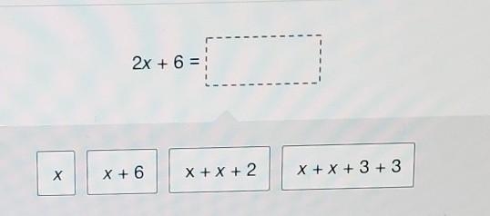 40 PONITSSS drag an expression to the box to create and equation with infinity many-example-1