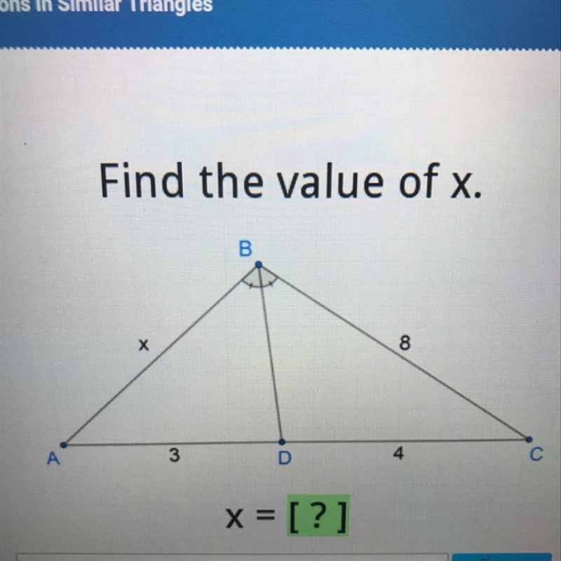 Find the value of x. Picture below-example-1