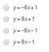 Which equation represents the line that passes through points (1, –5) and (3, –17)?​-example-1