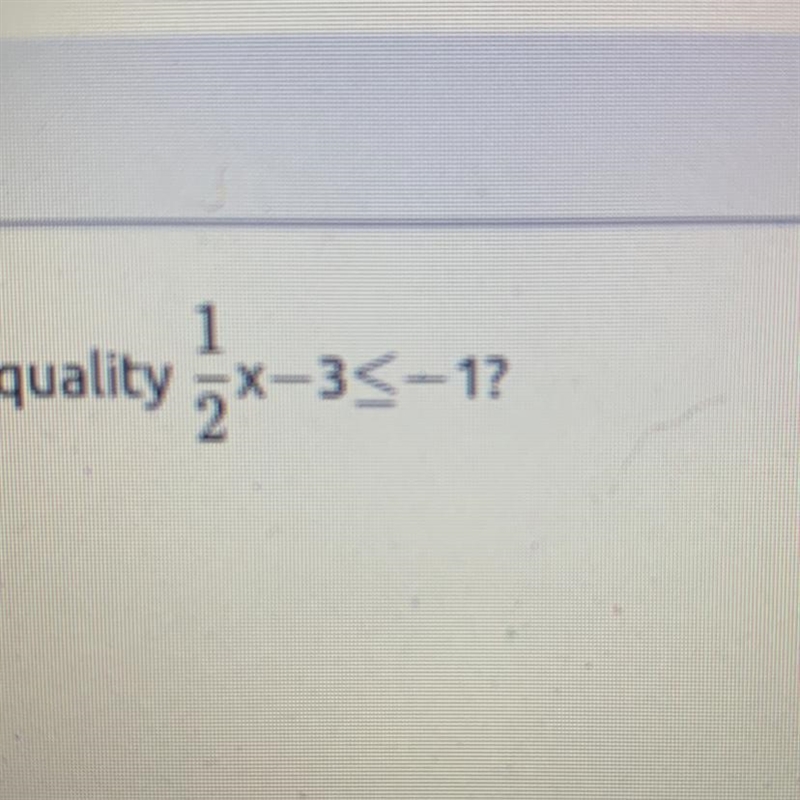 Which of the following shows the solution to the inequality-example-1