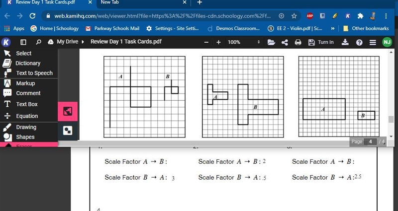 Hey guys, I need help with these Scale factor problems! problems are linked in a screenshot-example-1