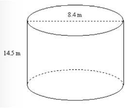 Find the volume of the cylinder below (using 3.14 for p). - Include the equation you-example-1