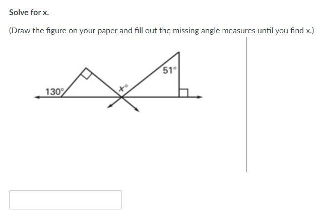 Fill out the missing angle measures until you find x-example-1