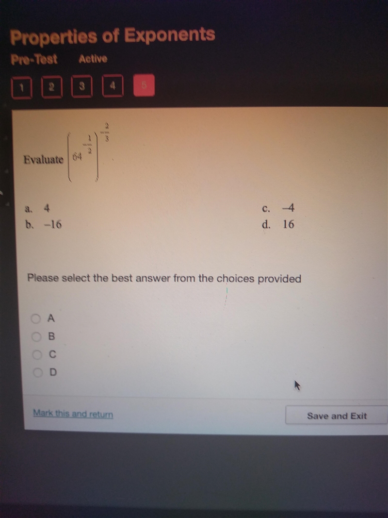 Please Help ASAP Evaluate (64^1/2)^-2/3-example-1