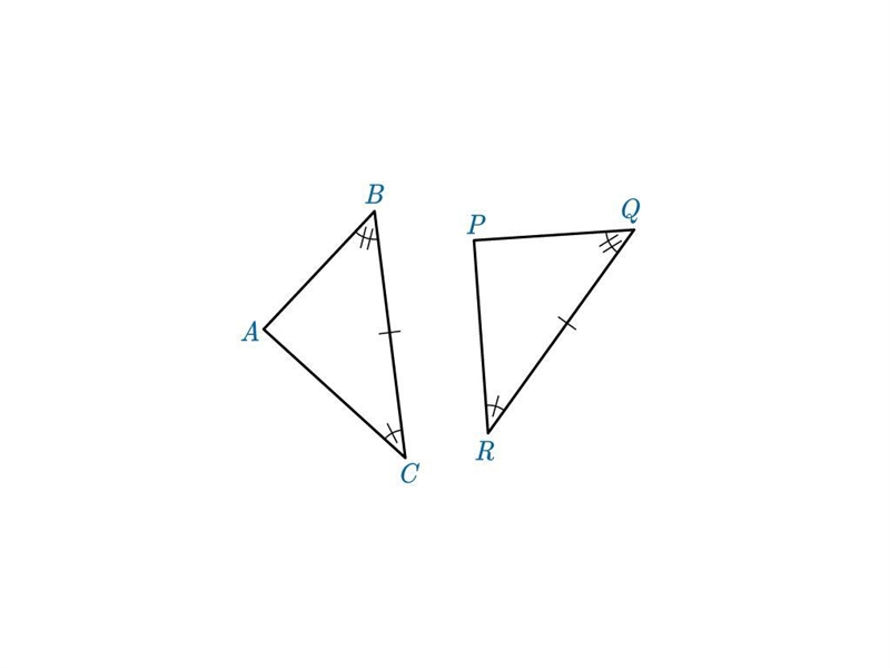 Are the triangles in the given figure congruent?-example-1