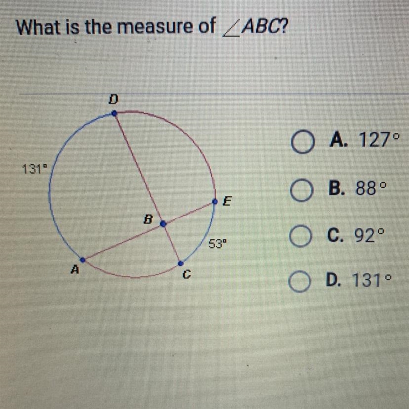 What is the measure of angle ABC?-example-1