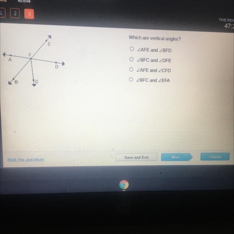 Which are vertical angles?-example-1