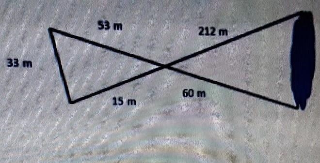 Rachel is trying to find the length of the lake shown on the diagram. She knows that-example-1