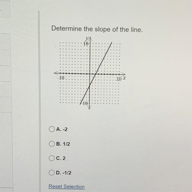 Determine the slop of the line-example-1