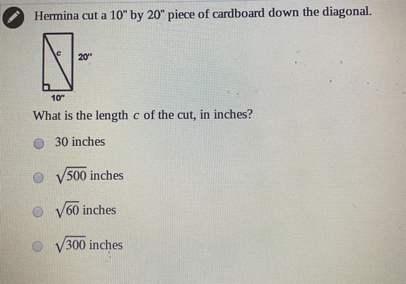 What is the length of c in inches-example-1