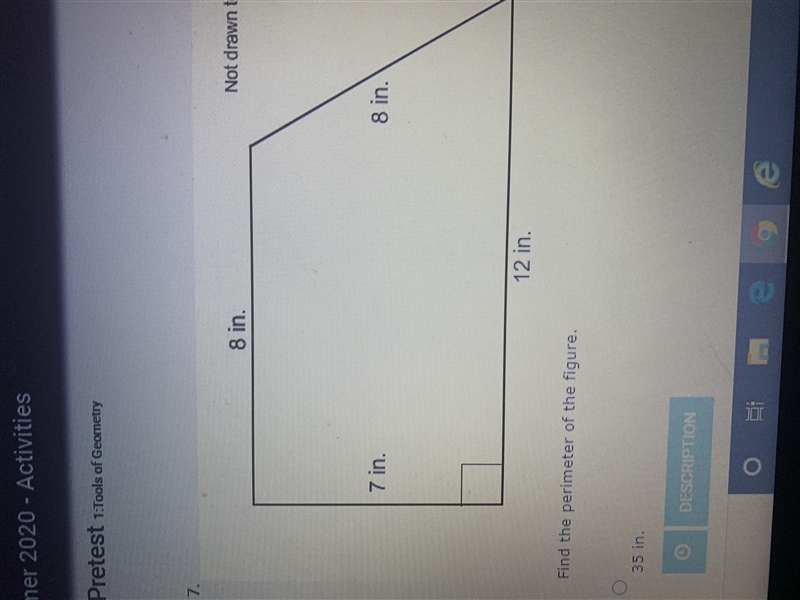 Find the perimeter of the figure 35 in. 34 in. 70 in. 84 in.-example-1