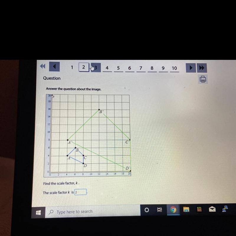 The scale factor K is PLEASE ANSWER AND EXPLAIN PEASEE-example-1