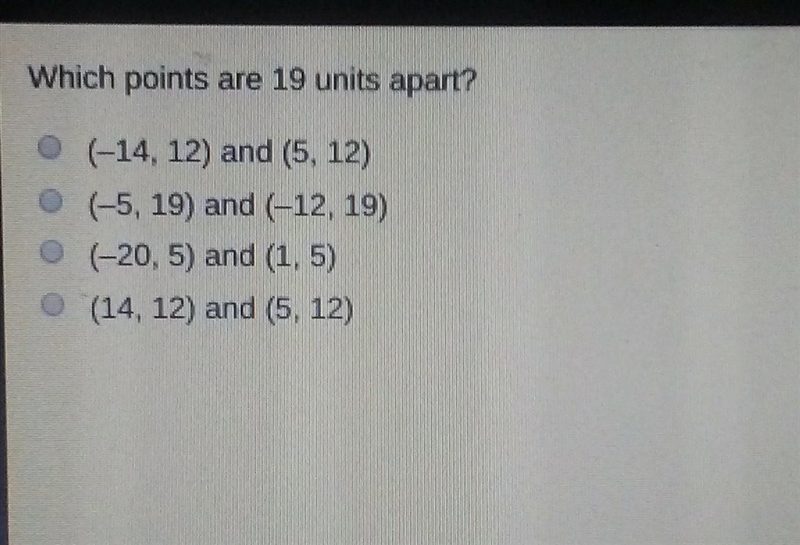 Which points are 19 units apart?​-example-1