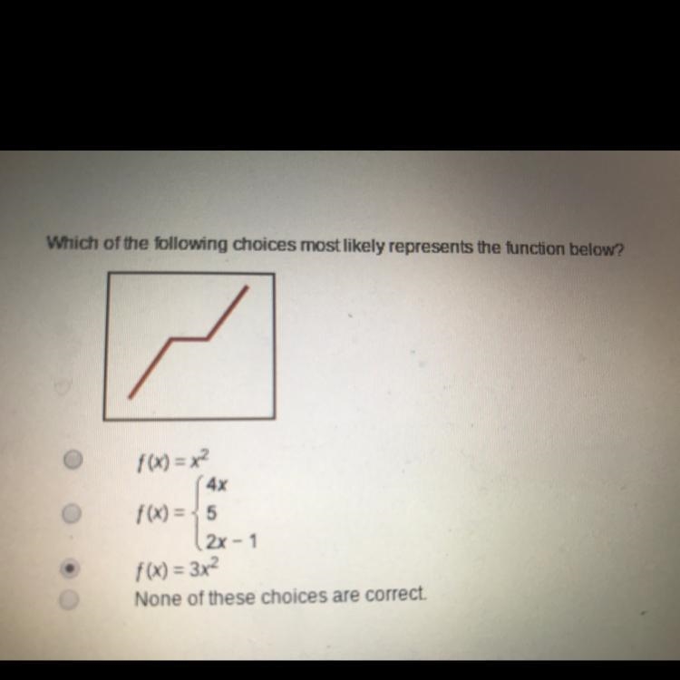 Equations and functions Am I correct? If not which one is the right answer?-example-1