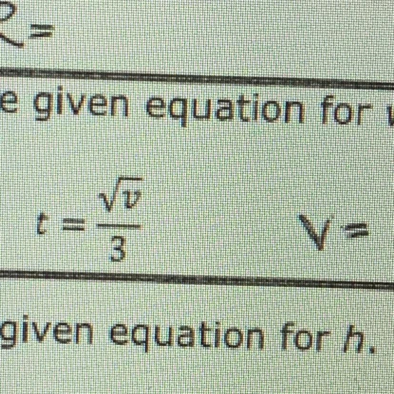 Solve the given equation for v.-example-1