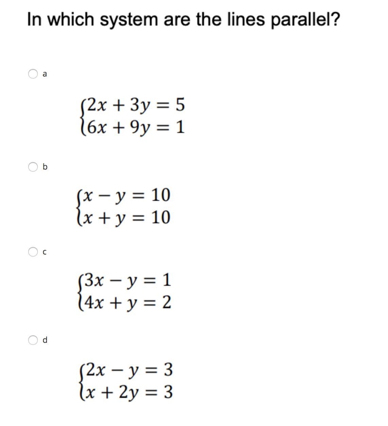 When are the lines parallel?-example-1