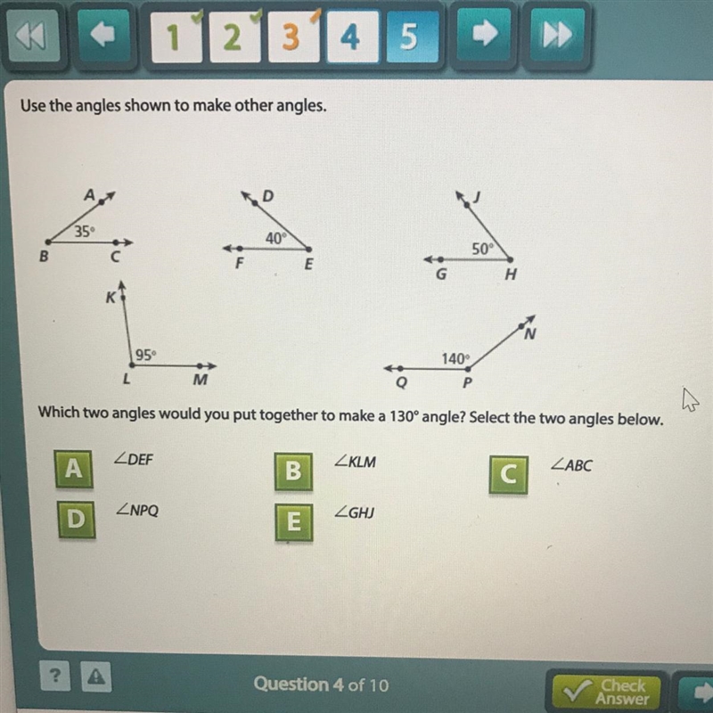 Use angles shown to make other angles-example-1