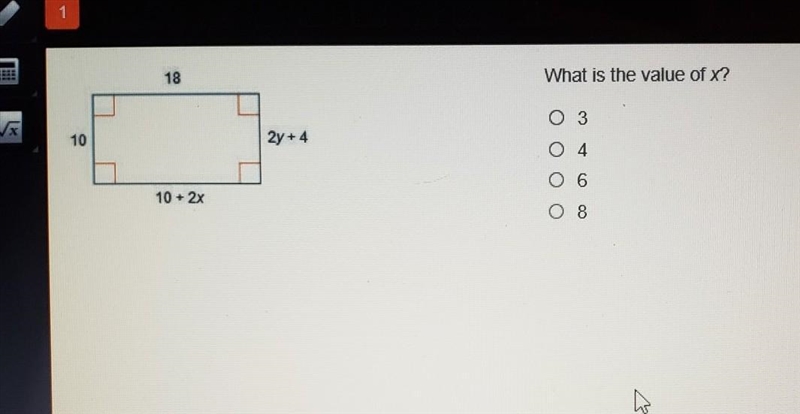 What is the value of x ? 3 4 6 8​-example-1