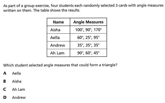 As part of a group exercise, four students each randomly selected 3 cards with angle-example-1