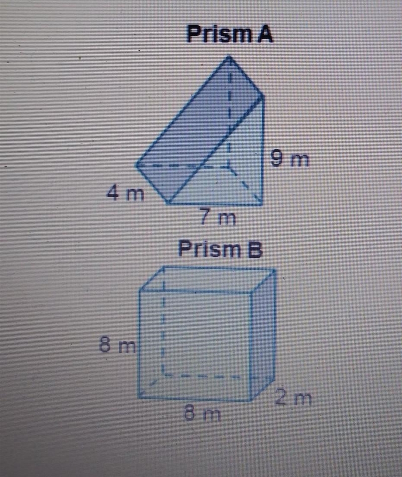 Which prism has the least volume​-example-1