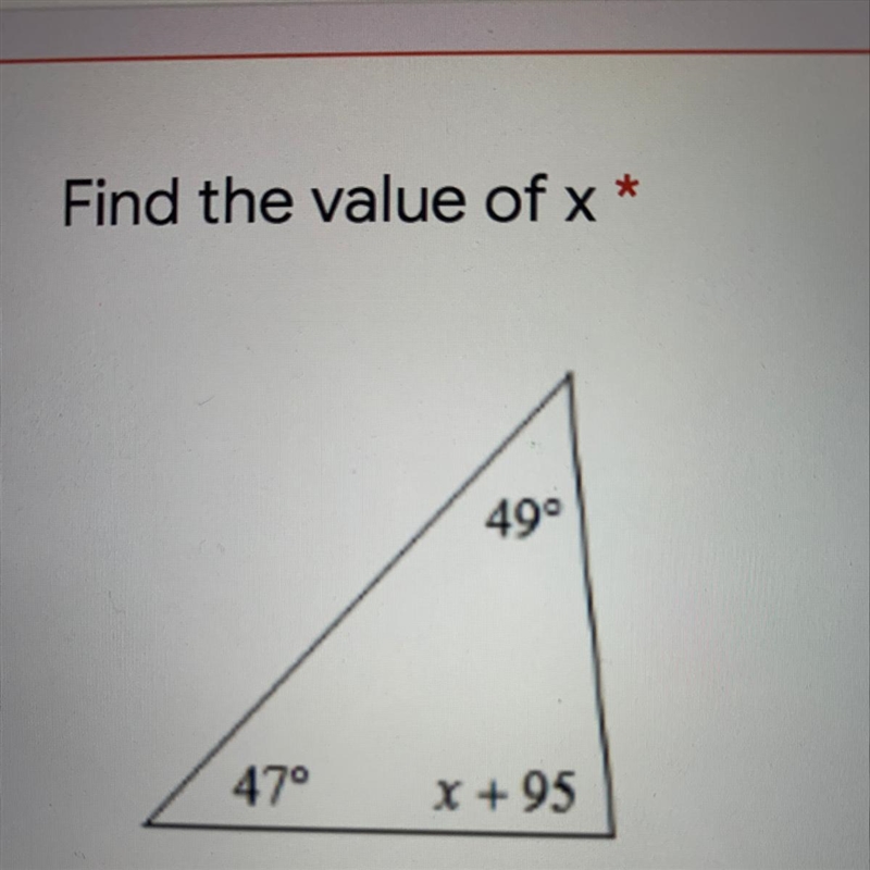 Find the value of x* 490 70 X + 95 Your answer-example-1