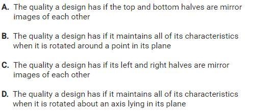 Which of the following best describes rotational symmetry-example-1