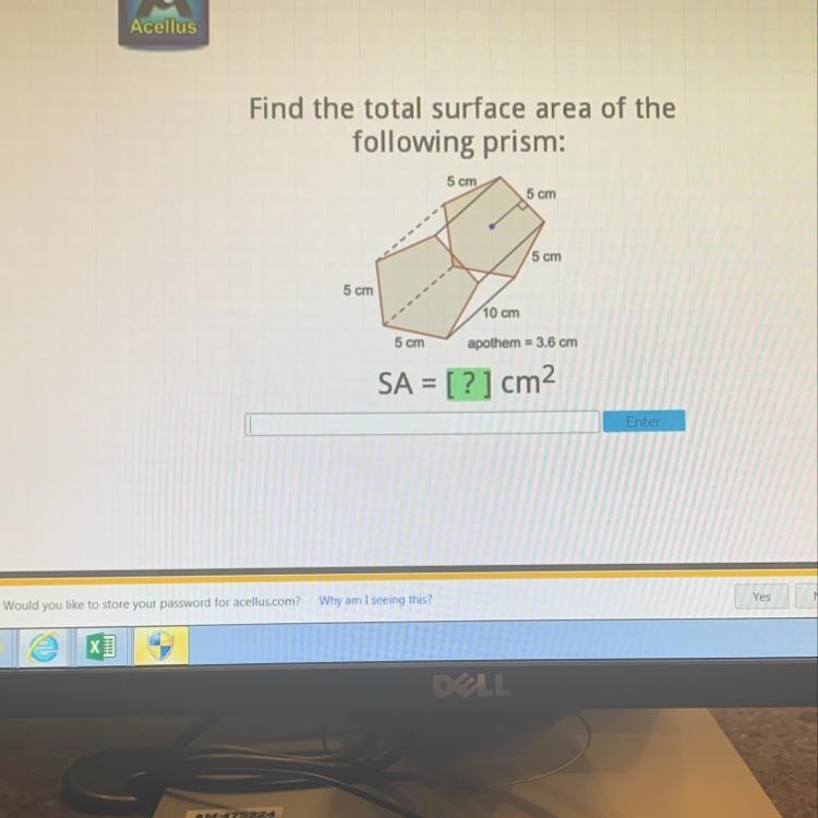 Find the total surface area of the following prism-example-1