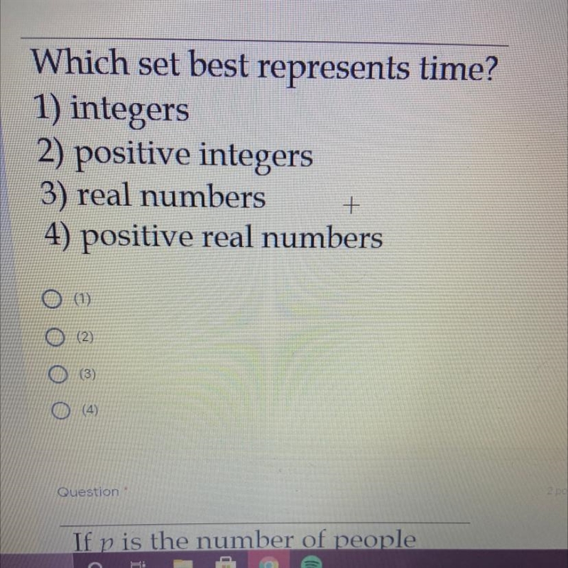 Which set best represents time?-example-1