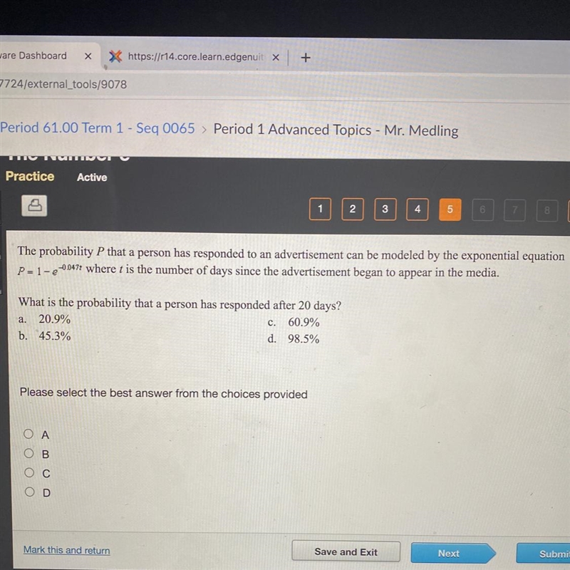 The probability P that a person has responded to an advertisement can be modeled by-example-1