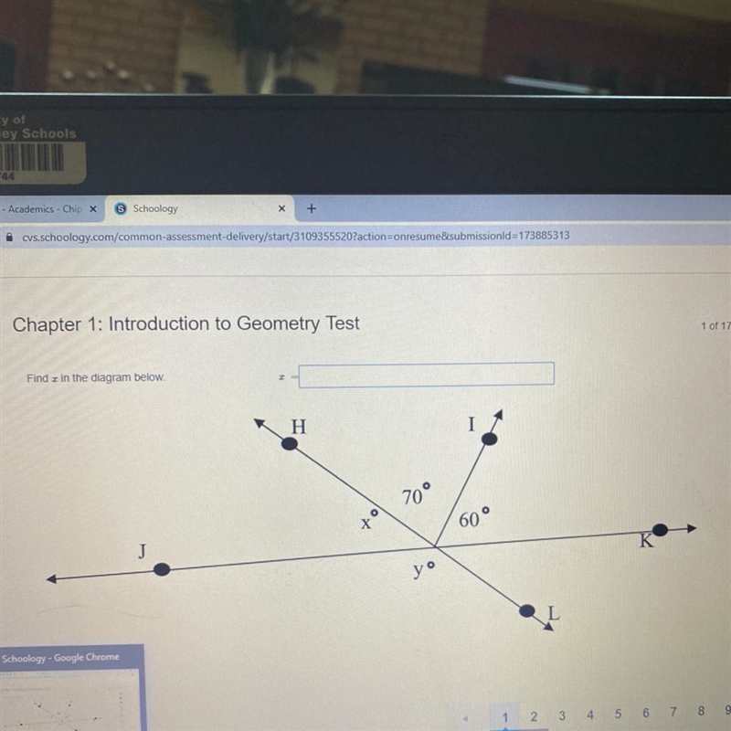 Find x in the diagram below.-example-1