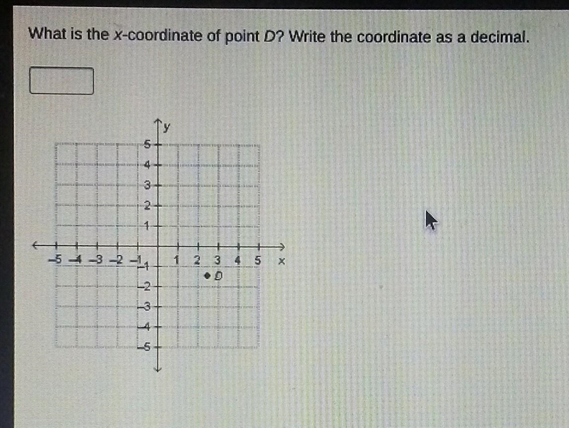 What is the x-coordinate of point D? Write the coordinate as a decimal. ​-example-1