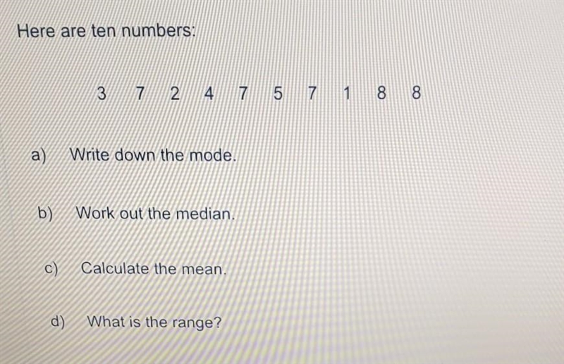 Here are ten numbers: ​-example-1