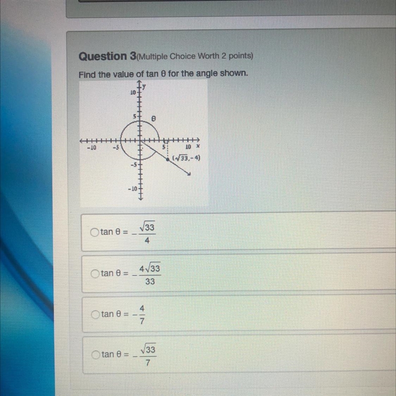 Find the value of tan for the angle shown.-example-1