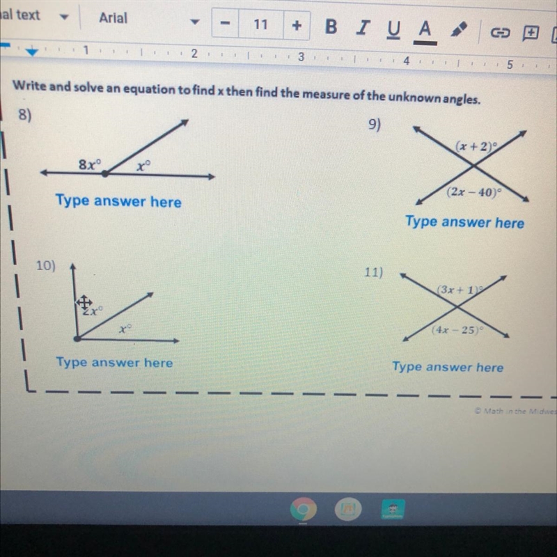 PLZ HELP Write and solve an equation to find x then find the measure of the unknown-example-1