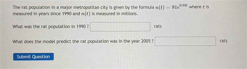 What is the rat pop in 1990? What does the model predict the rat pop was in the year-example-1