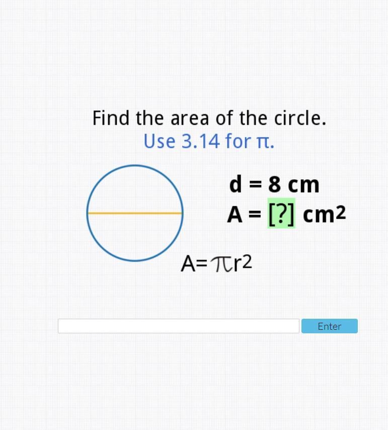 Find the area of the circle.-example-1