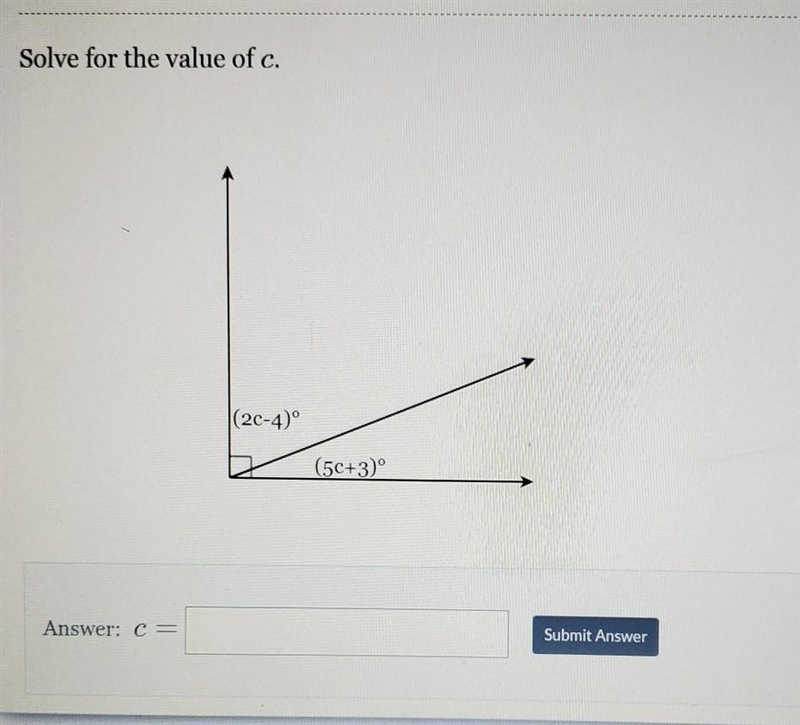 Solve for the value of c. ​-example-1