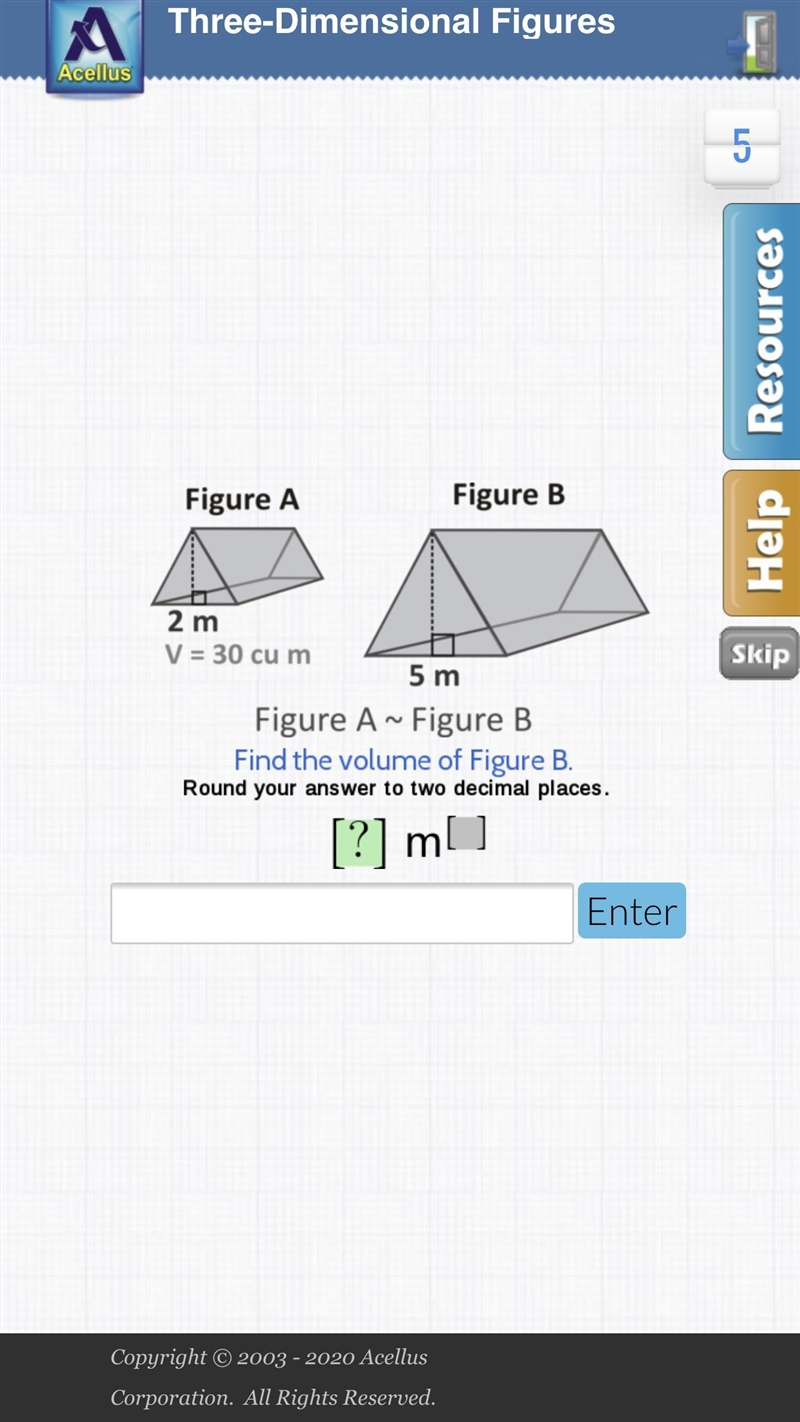 Find the volume of figure B. Round your answer to two decimal places.-example-1