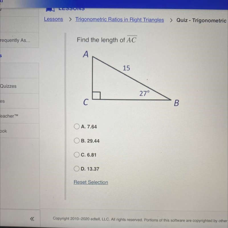 Find the length of AC-example-1